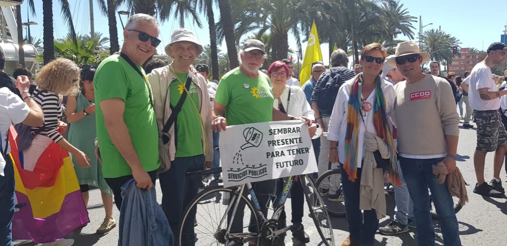 Momento de la manifestación a favor de la sanidad pública